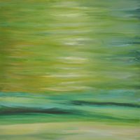 Attersee türkisgrün | 80 x 80cm | 2012 (im Besitz der Kunstsammlung O.Ö.)