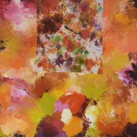 blätter fallen auf den teich | 100 x 100cm | 2022