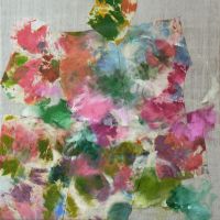 rot grün blau - mein arbeitsmantel | 70 x 70 cm | 2020